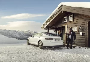 Charging time of electric cars, weather conditions